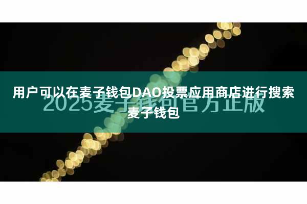 用户可以在麦子钱包DAO投票应用商店进行搜索麦子钱包