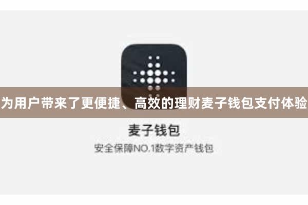 为用户带来了更便捷、高效的理财麦子钱包支付体验