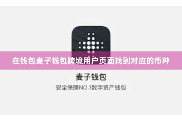 在钱包麦子钱包跨境用户页面找到对应的币种